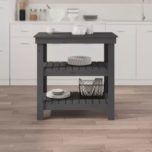  szürke tömör fenyőfa munkapad 78,5x50x80 cm