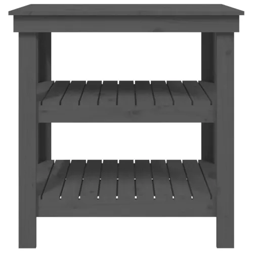  szürke tömör fenyőfa munkapad 78,5x50x80 cm