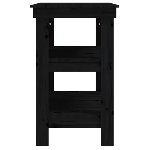  fekete tömör fenyőfa munkapad 78,5x50x80 cm