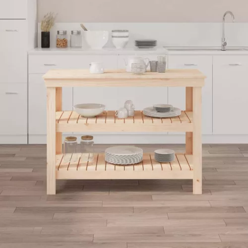  tömör fenyőfa munkapad 110,5x50x80 cm