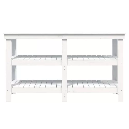  fehér tömör fenyőfa munkapad 142,5 x 50 x 80 cm