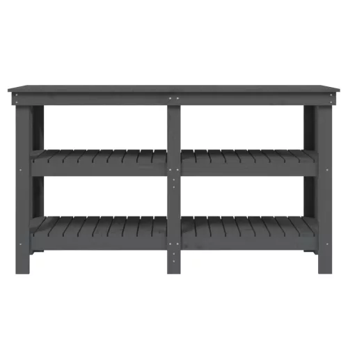  szürke tömör fenyőfa munkapad 142,5 x 50 x 80 cm