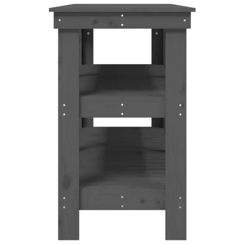  szürke tömör fenyőfa munkapad 142,5 x 50 x 80 cm