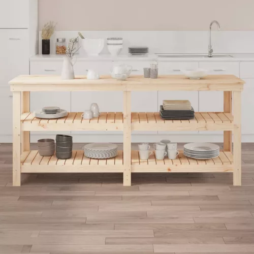  tömör fenyőfa munkapad 181 x 50 x 80 cm