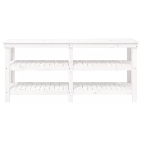  fehér tömör fenyőfa munkapad 181 x 50 x 80 cm