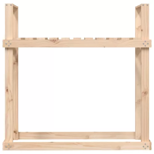  tömör fenyőfa tűzifatartó állvány 110x35x108,5 cm