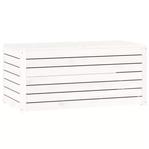  fehér tömör fenyőfa kerti láda 101 x 50,5 x 46,5 cm