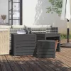  szürke 3 részes tömör fenyőfa kerti ládaszett
