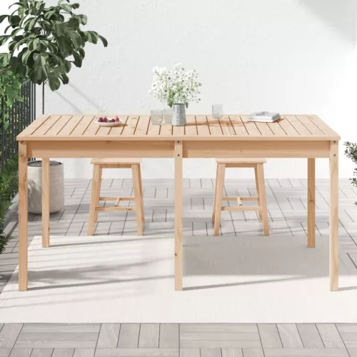  tömör fenyőfa kerti asztal 159,5 x 82,5 x 76 cm