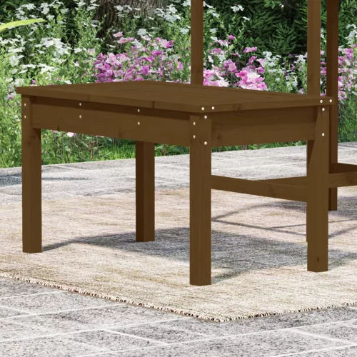  mézbarna tömör fenyőfa kerti pad 80 x 44 x 45 cm