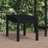  fekete tömör fenyőfa kerti pad 80x44x45 cm