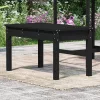  fekete tömör fenyőfa kerti pad 80x44x45 cm
