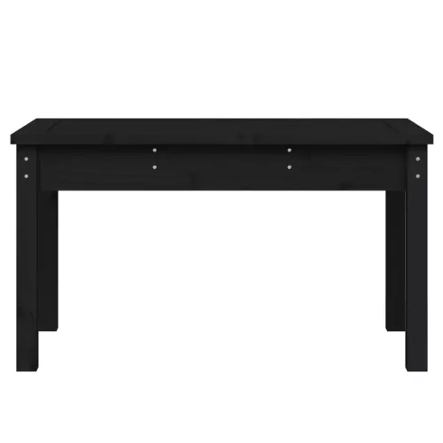  fekete tömör fenyőfa kerti pad 80x44x45 cm