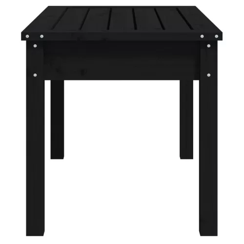  fekete tömör fenyőfa kerti pad 80x44x45 cm