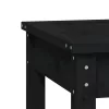  fekete tömör fenyőfa kerti pad 80x44x45 cm
