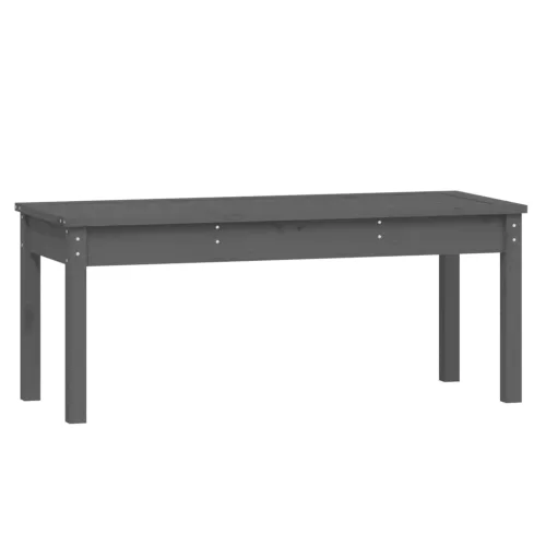  szürke tömör fenyőfa kerti pad 109x44x45 cm