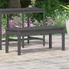  szürke tömör fenyőfa kerti pad 109x44x45 cm