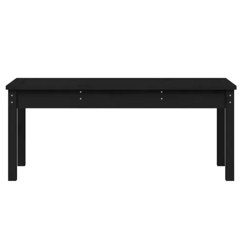  fekete tömör fenyőfa kerti pad 109x44x45 cm