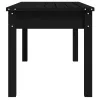  fekete tömör fenyőfa kerti pad 109x44x45 cm