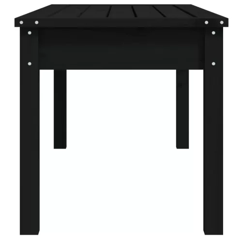  fekete tömör fenyőfa kerti pad 109x44x45 cm