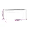  fekete tömör fenyőfa kerti pad 109x44x45 cm
