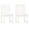  2 db fehér tömör fenyőfa kerti szék 50x48x91,5 cm