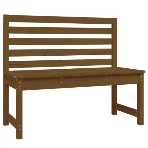  mézbarna tömör fenyőfa kerti pad 109 cm