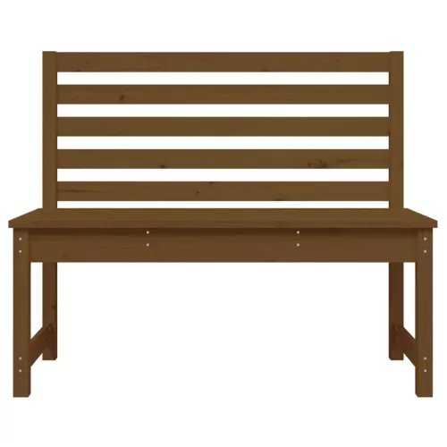  mézbarna tömör fenyőfa kerti pad 109 cm