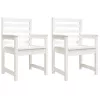  2 db fehér tömör fenyőfa kerti szék 60x48x91 cm
