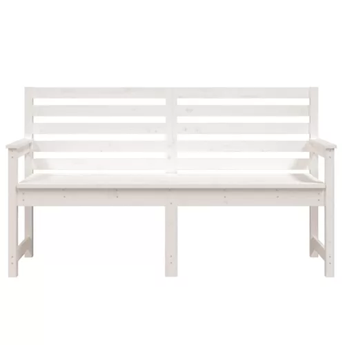  fehér tömör fenyőfa kerti pad 159,5x48x91,5 cm