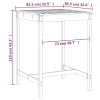  mézbarna tömör fenyőfa kerti asztal 82,5 x 82,5 x 110 cm