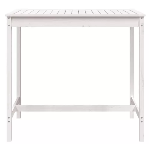  fehér tömör fenyőfa kerti asztal 121x82,5x110 cm
