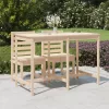  tömör fenyőfa kerti asztal 159,5 x 82,5 x 110 cm