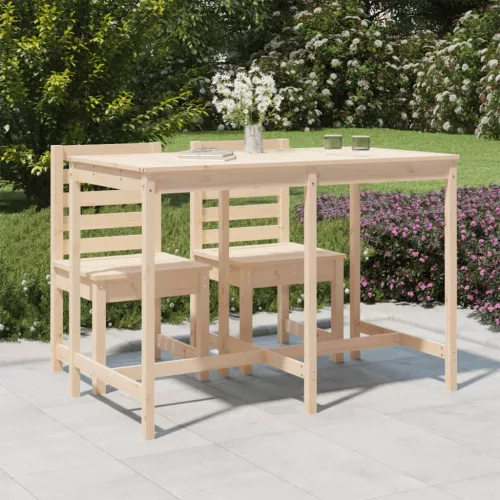  tömör fenyőfa kerti asztal 159,5 x 82,5 x 110 cm