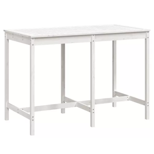  fehér tömör fenyőfa kerti asztal 159,5 x 82,5 x 110 cm