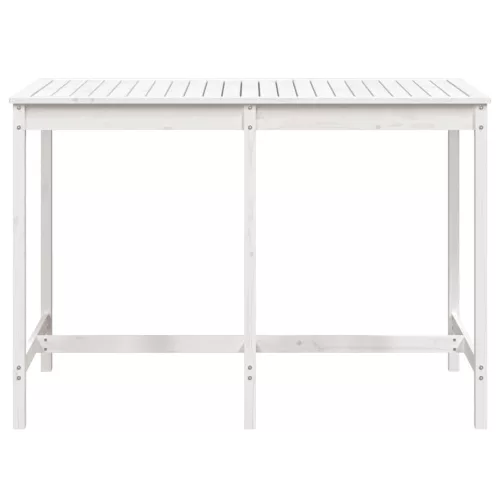  fehér tömör fenyőfa kerti asztal 159,5 x 82,5 x 110 cm