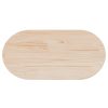  tömör fenyőfa ovális asztallap 60 x 30 x 2,5 cm