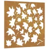  juharlevél mintás corten acél kerti faldísz 55x55 cm