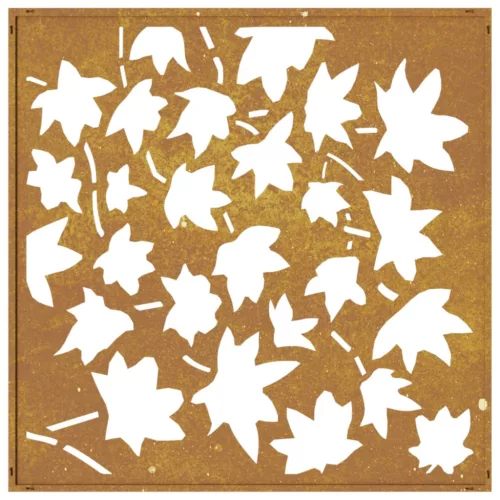  juharlevél mintás corten acél kerti faldísz 55x55 cm