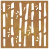  bambuszmintás corten acél kerti faldísz 55x55 cm