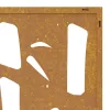  bambuszmintás corten acél kerti faldísz 55x55 cm