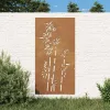  bambuszmintás corten acél kerti faldísz 105 x 55 cm