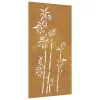  bambuszmintás corten acél kerti faldísz 105 x 55 cm
