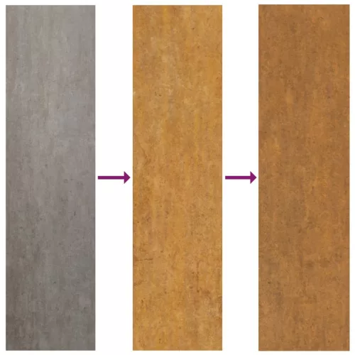  napmintás corten acél kerti faldísz 105 x 55 cm
