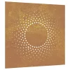  napmintás corten acél kerti faldísz 55 x 55 cm