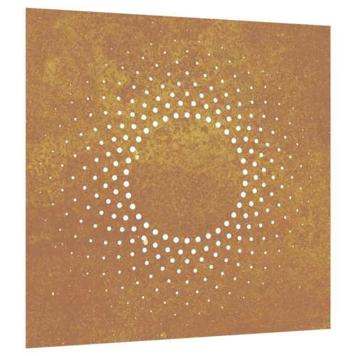  napmintás corten acél kerti faldísz 55 x 55 cm