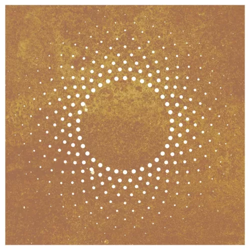  napmintás corten acél kerti faldísz 55 x 55 cm