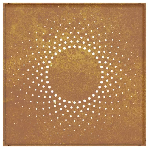  napmintás corten acél kerti faldísz 55 x 55 cm