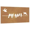  madármintás corten acél kerti faldísz 105 x 55 cm