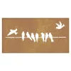  madármintás corten acél kerti faldísz 105 x 55 cm